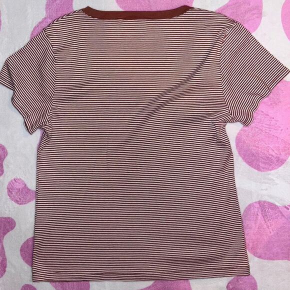 Brown white striped Polo Ralph Lauren Women's XL - Picture 3 of 4